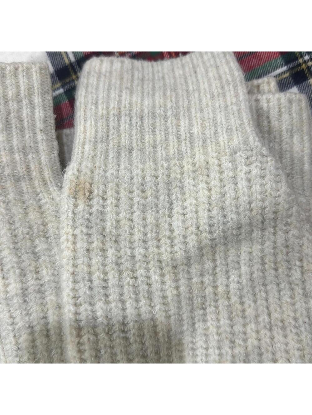 Vince Camuto Cream Knit Collar Quarter Half Zip Pullover Sweater- Size Medium - Picture 6 of 6